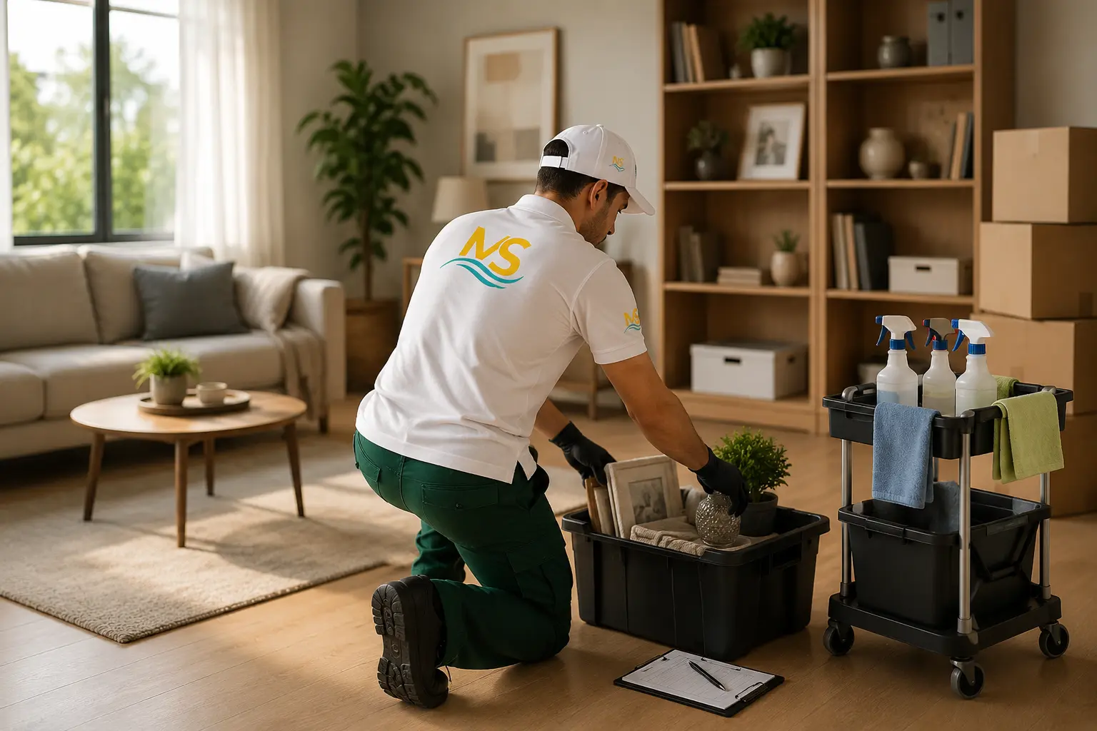 Technicien Manser Services lors d'un débarras de succession